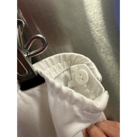 Eileen Fisher Women's Capri Pants White SzM 95 Org Cot 5 Sp Beach Brunch Boating - Picture 5 of 10